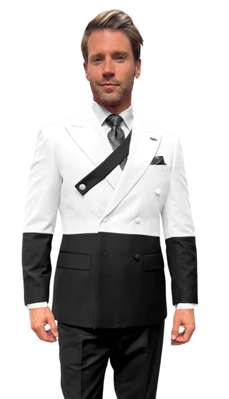 Statement AZURA-BLACK-WHITE  Mens Suit