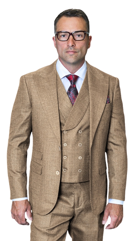 Statement BACENO-BRONZE-3PC Mens Suit
