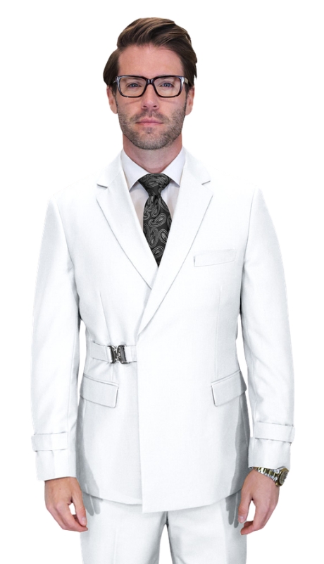 Statement BOLANZO-WHITE-3PC Mens Suit