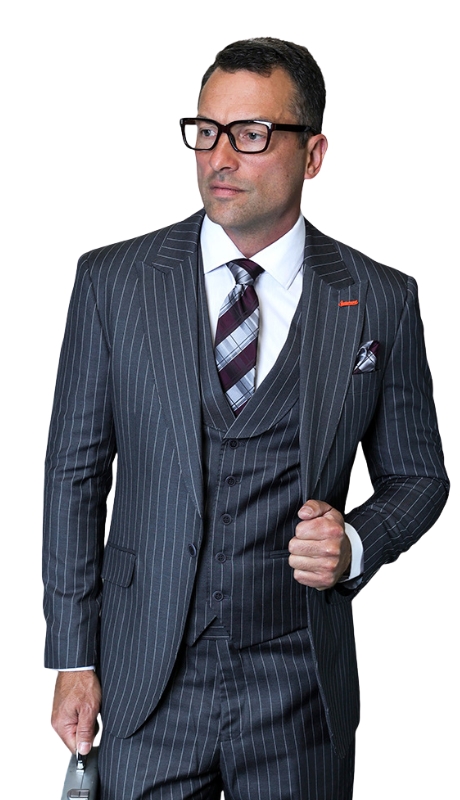 Statement BONITA-GREY-3PC Mens Suit