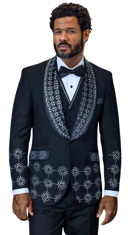Statement CAVALI-BLK-WHT Mens Tuxedo