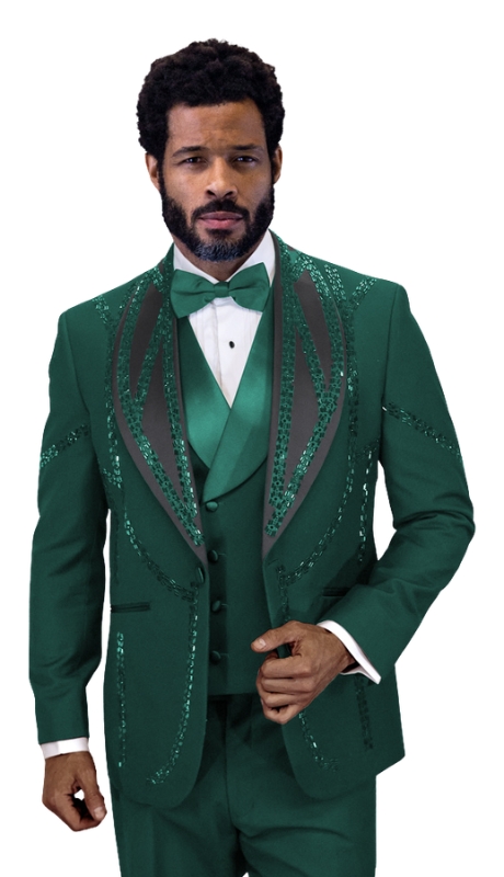 Statement CHIC-HUNTER-3PC Mens Tuxedo