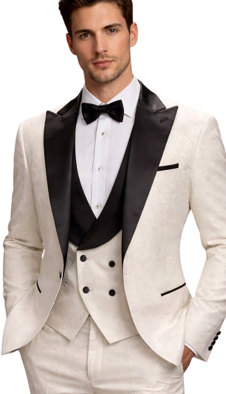 Statement COSMO-IVORY-3PC Mens Tuxedo