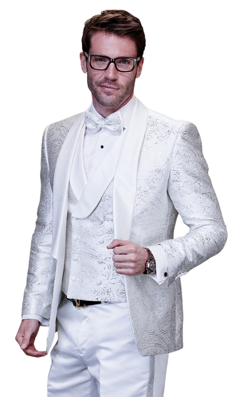 Statement DELANO-1-WHITE Mens Tuxedo