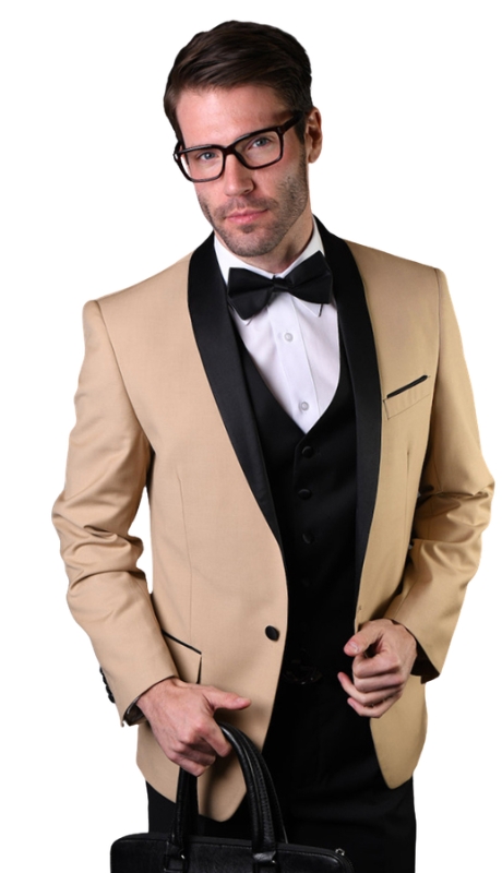 Statement ENCORE-CHAMPAGNE-3PC Mens Suit Statement ENCORE-CHAMPAGNE-3PC Mens Suit