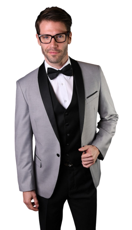 Statement ENCORE-GREY-3PC Mens Suit Statement ENCORE-GREY-3PC Mens Suit