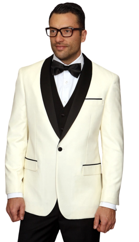 Statement ENCORE-OFF WHITE-3PC Mens Suit Statement ENCORE-OFF WHITE-3PC Mens Suit