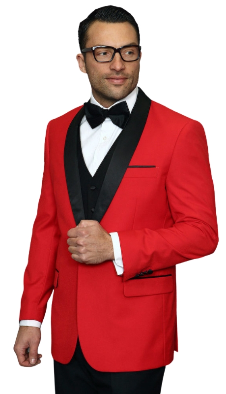 Statement ENCORE-RED-3PC Mens Suit Statement ENCORE-RED-3PC Mens Suit