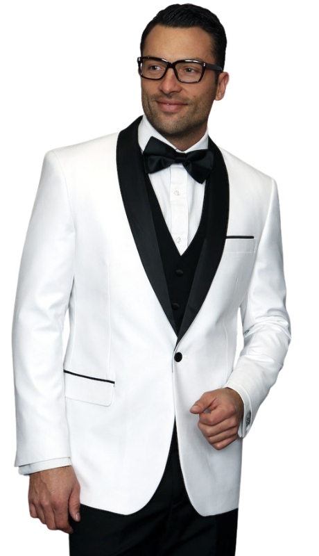 Statement ENCORE-WHITE-3PC Mens Suit Statement ENCORE-WHITE-3PC Mens Suit