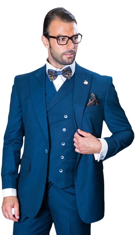 Statement FLORENCE- INDIGO-3PC  Mens Suit