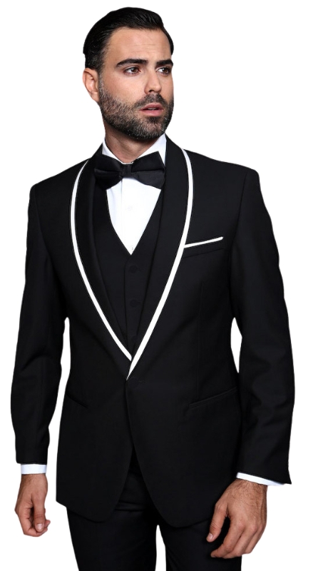 Statement GENOVA-BLACK Mens Suit