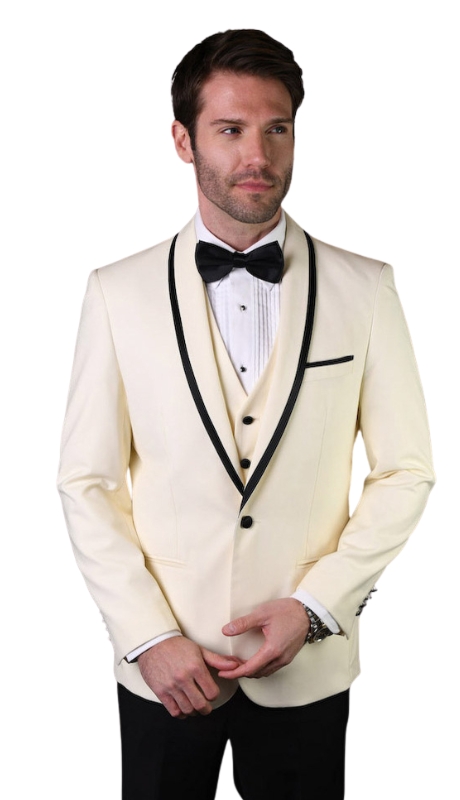 Statement GENOVA-OFF WHITE Mens Suit