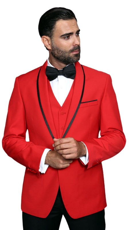 Statement GENOVA-RED Mens Suit