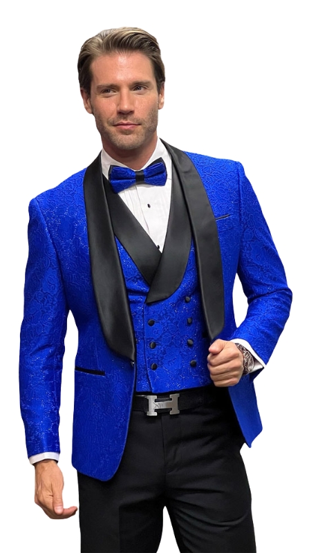 Statement GRAMMY-SAPPHIRE-3PC Mens Tuxedo