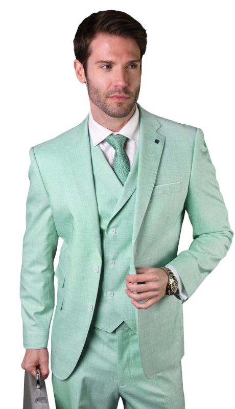 Statement LANZO-MINT-3PC  Mens Suit