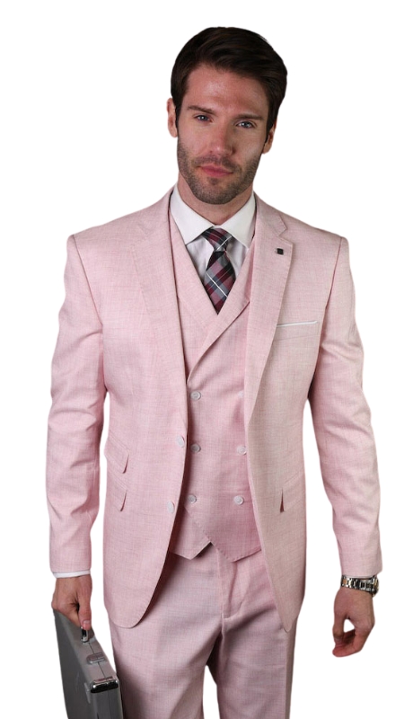 Statement LANZO-PINK-3PC  Mens Suit