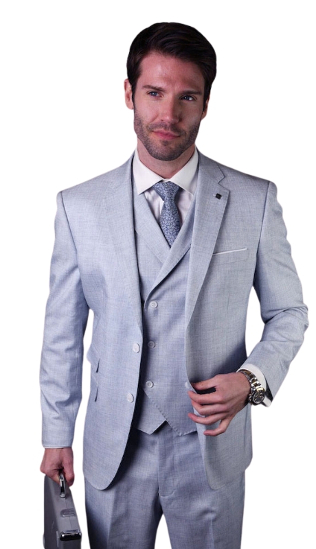 Statement LANZO- POWDER-3PC  Mens Suit