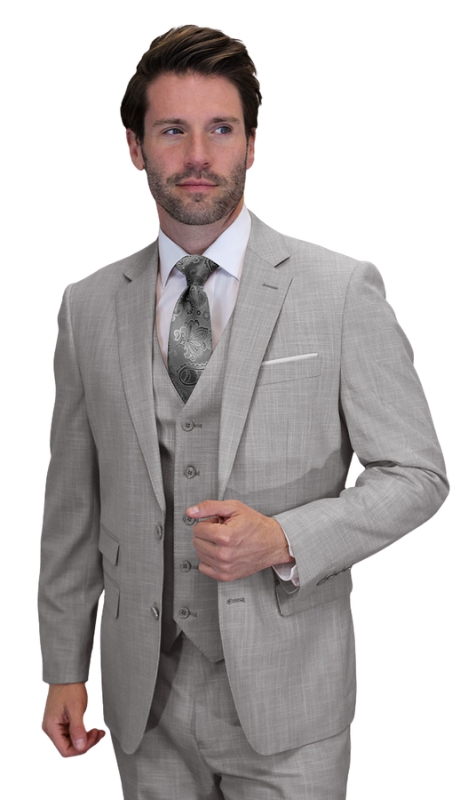 Statement LARZO-GREY-3PC Mens Suit