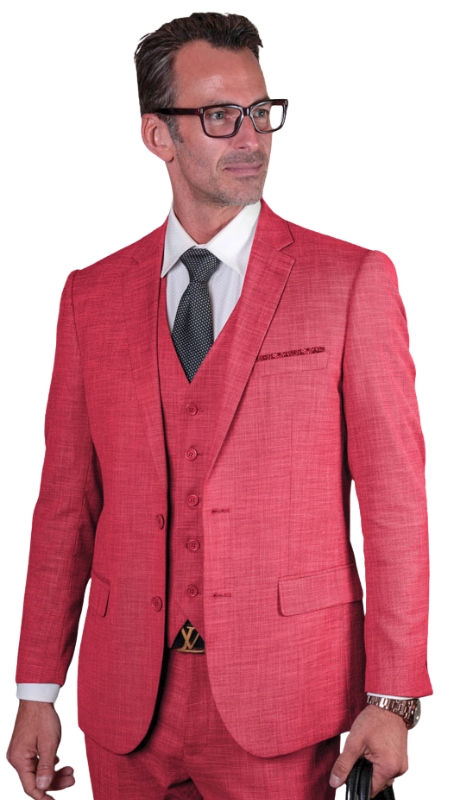 Statement LAZARO-MAGENTA-3PC Mens Suit