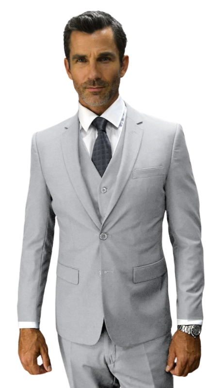 Statement LORENZO-ASH-3PC Mens Suit