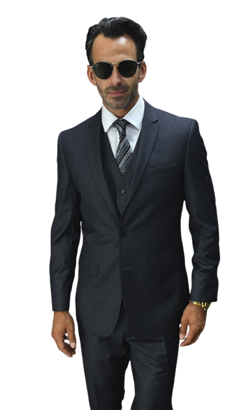 Statement LORENZO-CHARCOAL-3PC Mens Suit