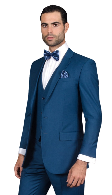 Statement LORENZO-INDIGO-3PC Mens Suit