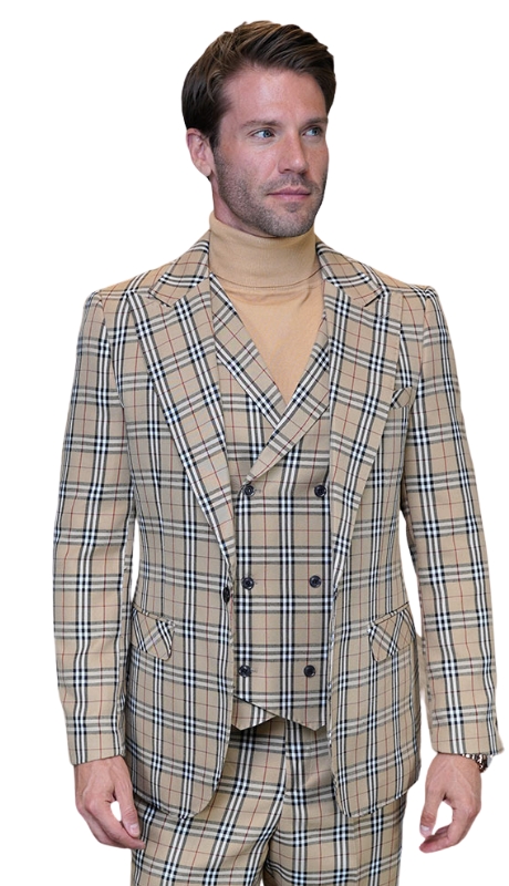 Statement MASSARI-TAN-3PC Mens Suit