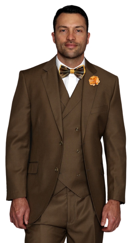 Statement MESSINA-BRONZE-3PC Mens Suit