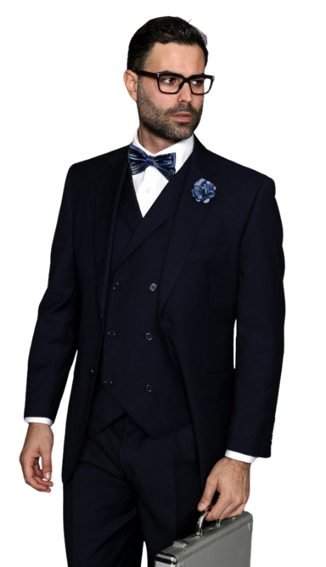Statement MESSINA-NAVY-3PC Mens Suit