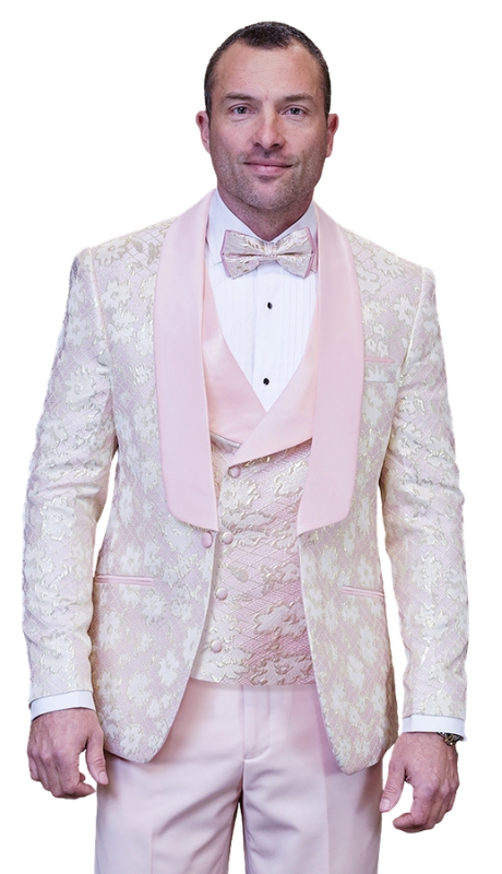 Statement TIZANO-BLUSH-3PC Mens Tuxedo