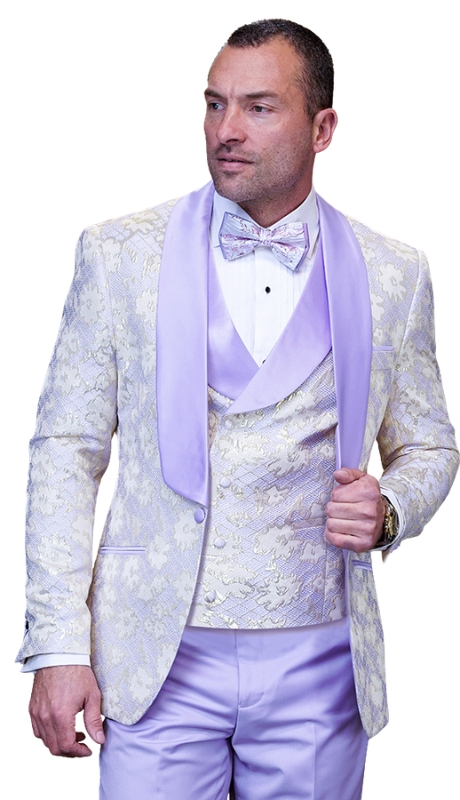 Statement TIZANO-PURPLE-3PC Mens Tuxedo