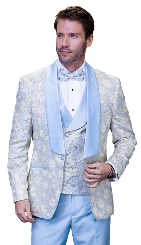 Statement TIZANO-SKY BLUE-3PC Mens Tuxedo