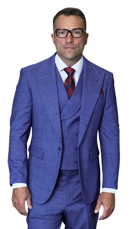 Statement VERONA- INDIGO-3PC Mens Suit