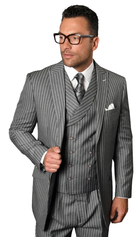 Statement ZARELLI-GREY-3PC  Mens Suit