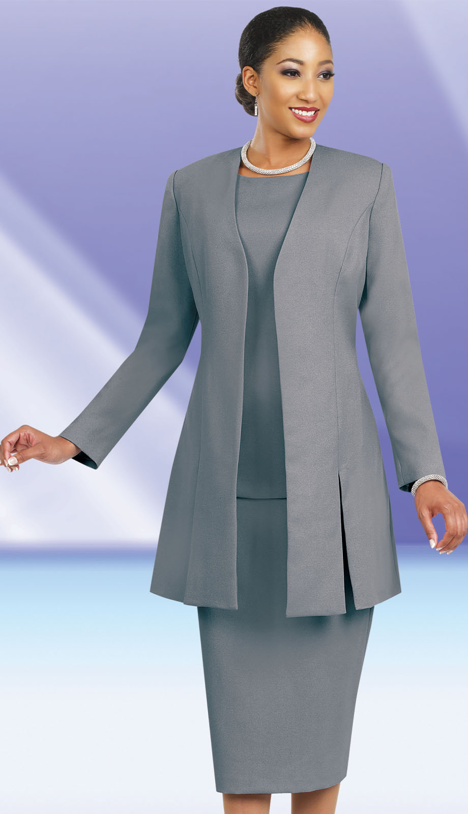 Ben Marc 2296SIL Church Usher Suit