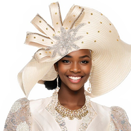 Champagne Italy 6203-QO Church Hat