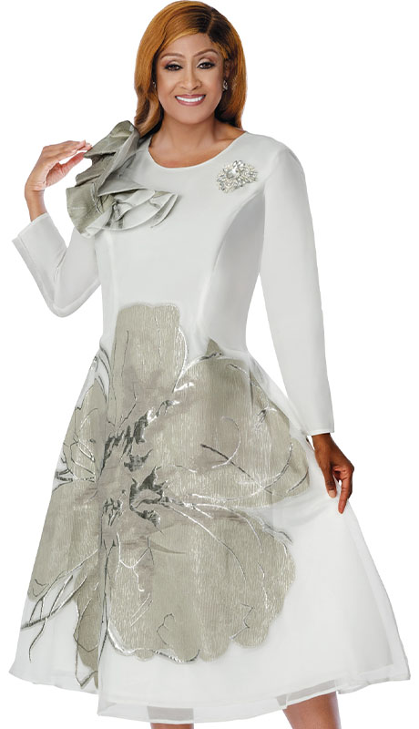 Dorinda Clark Cole 310171-SLV Womens Church Dress