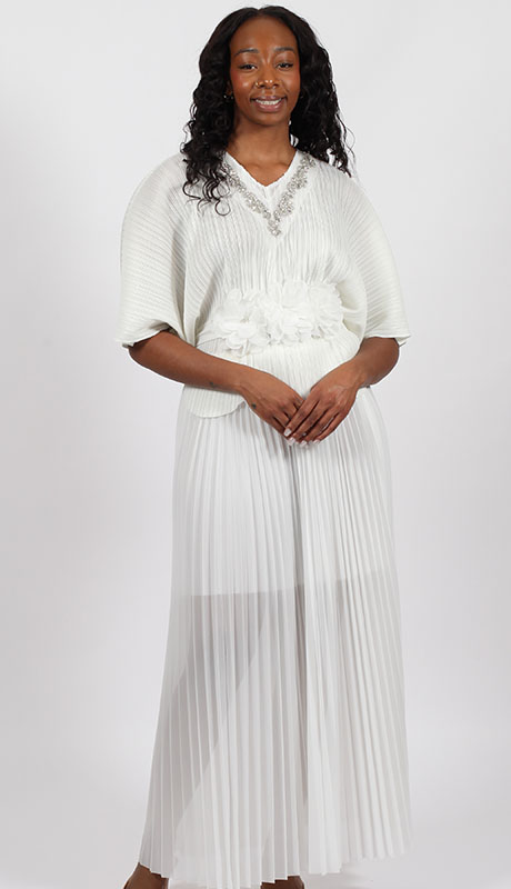 Diana Couture 8078-WHT Church Dress Diana Couture 8078-WHT Church Dress