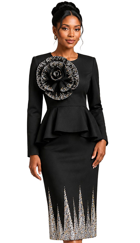 GMI 402112-BLK Ladies Church Suit