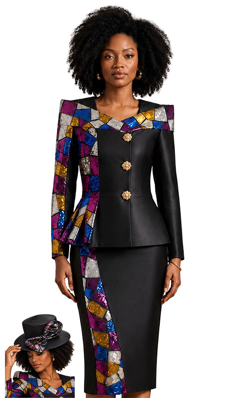 GMI 402152-BLK Ladies Church Suit