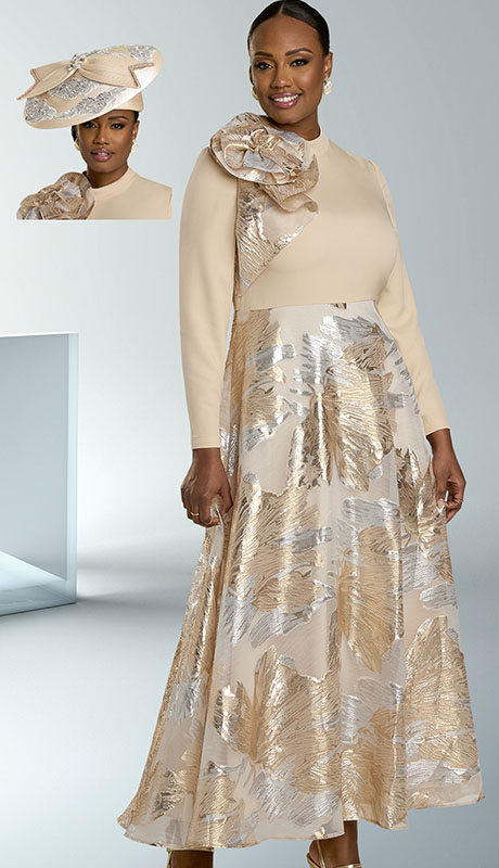 Donna Vinci 12177-H Church Dress-Hat Donna Vinci 12177-H Church Dress-Hat