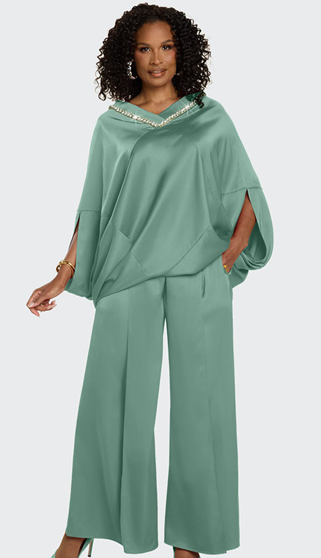 Donna Vinci 12244-SGE Ladies Church Pant Set