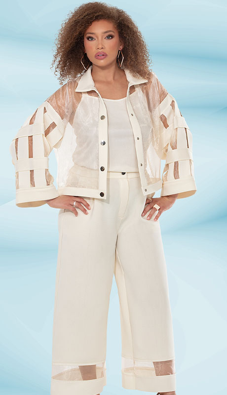 Donna Vinci 12198 Ladies Church Pant Set