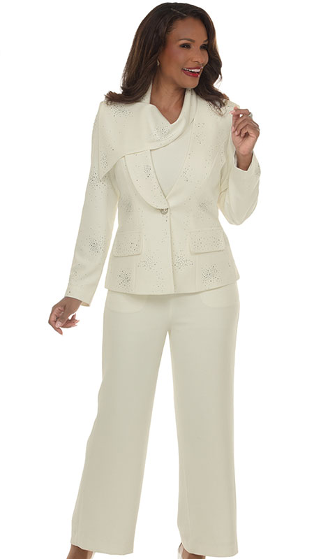 Donna Vinci 12278-OFW Ladies Pant Suit