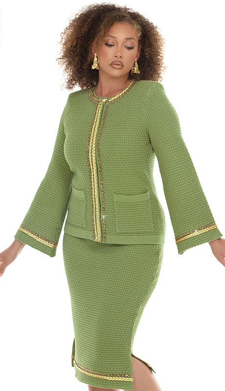 Donna Vinci Knit 13474-SGE Womens Church Suit