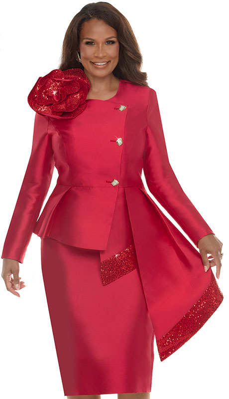 Lisa Rene 66972-RED Ladies Church Suit