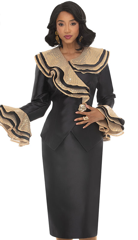 Lisa Rene 3381-BWG Ladies Church Suit