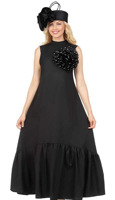 Giovanna D2457-BLK Ladies Church Dress
