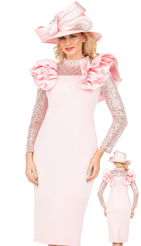 Giovanna D2452-PNK Ladies Church Dress