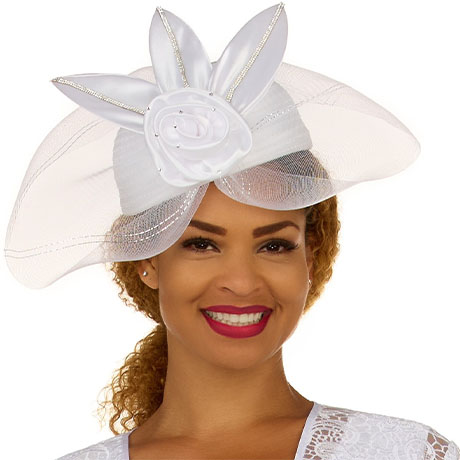 Giovanna HR22152-WHT Church Hat